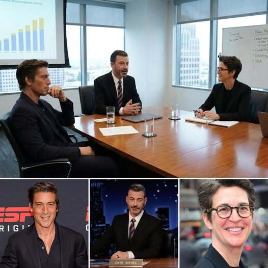 GLOBAL MEDIA EARTHQUAKE? Rachel Maddow, David Muir, and Jimmy Kimmel Are Planning a Radical New News Venture Social